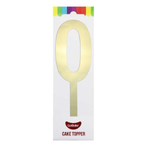Gold Acrylic Number - 0 - Click Image to Close